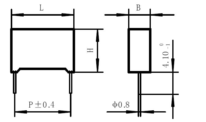 CBB62电容器尺寸图