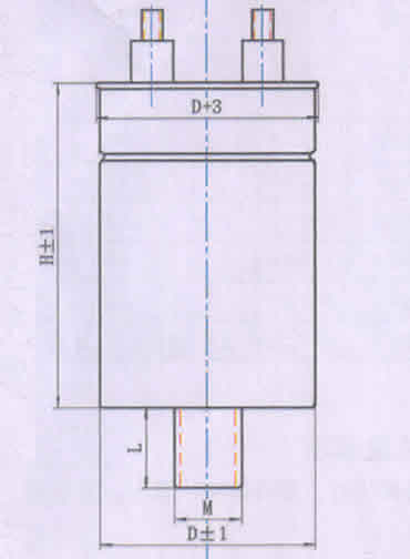 圆柱形尺寸图ASMJ电容器